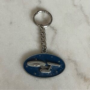 Vintage 1994 Star Trek USS Enterprise NCC-1701 Rawcliffe Pewter Keychain